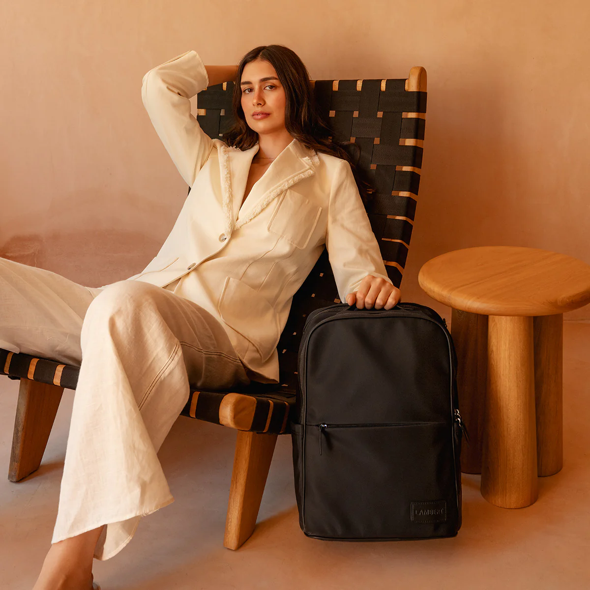 The Hudson – Black Recycled Nylon Backpack