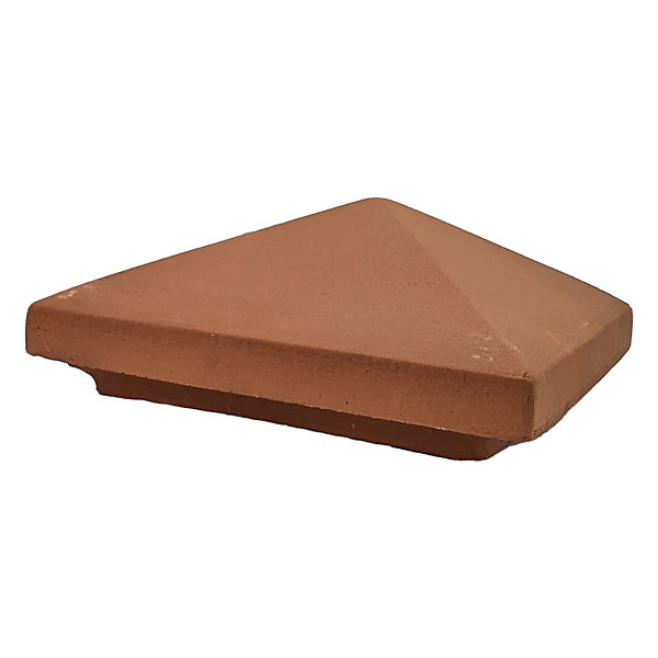 Kit Chapeau Pilier 36x36 Pointe Diamant Arqué De 2 Pièces - Rouge