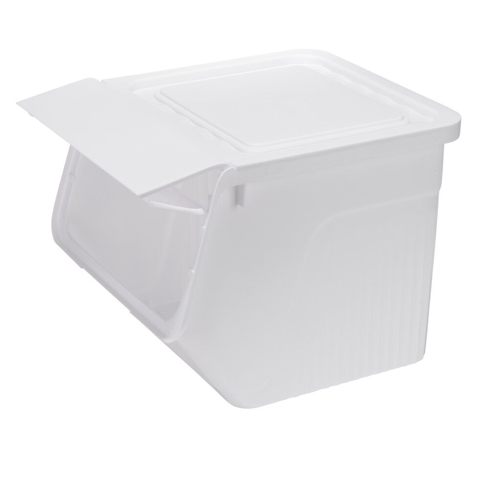 Box de rangement 35L ouverture frontale plastique uni L38,5xP40xH31,5cm (2 modèles)