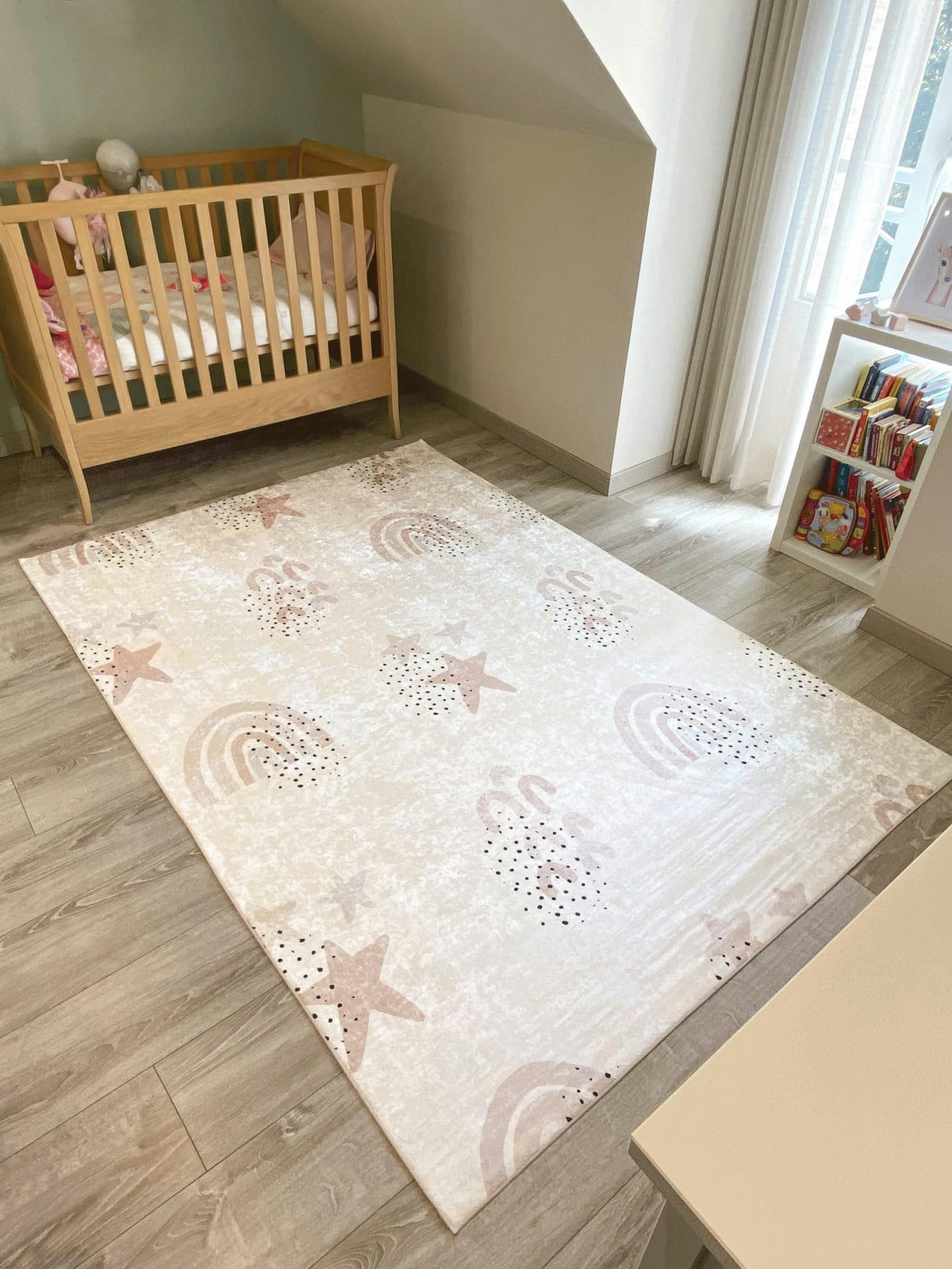 HAPPY - Tapis enfant ciel étoilé crème 160x230