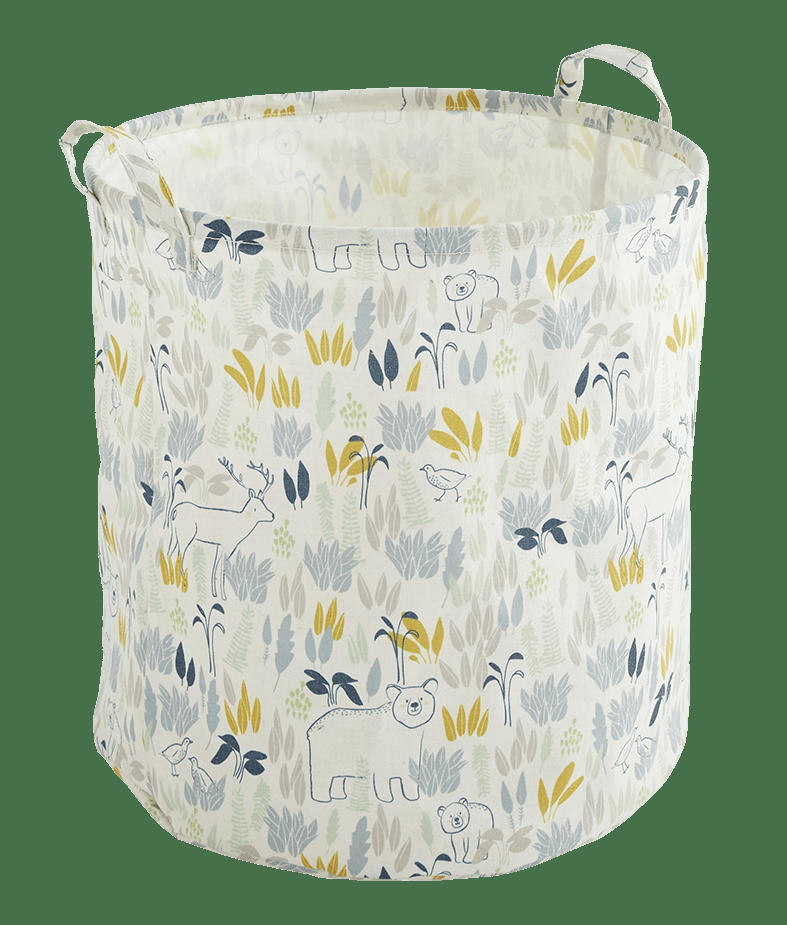 SWEET BEAR - Grand panier de rangement pour jouets beige 40x40x40cm