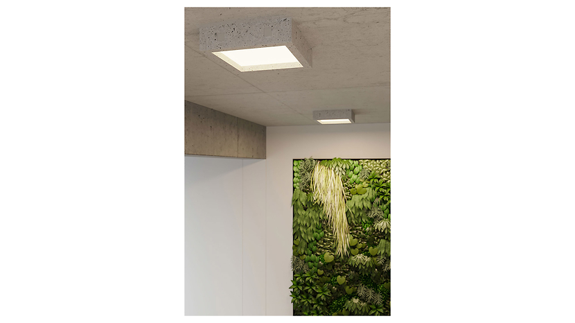 Plafon Riza LED 33 cm betonowy szary