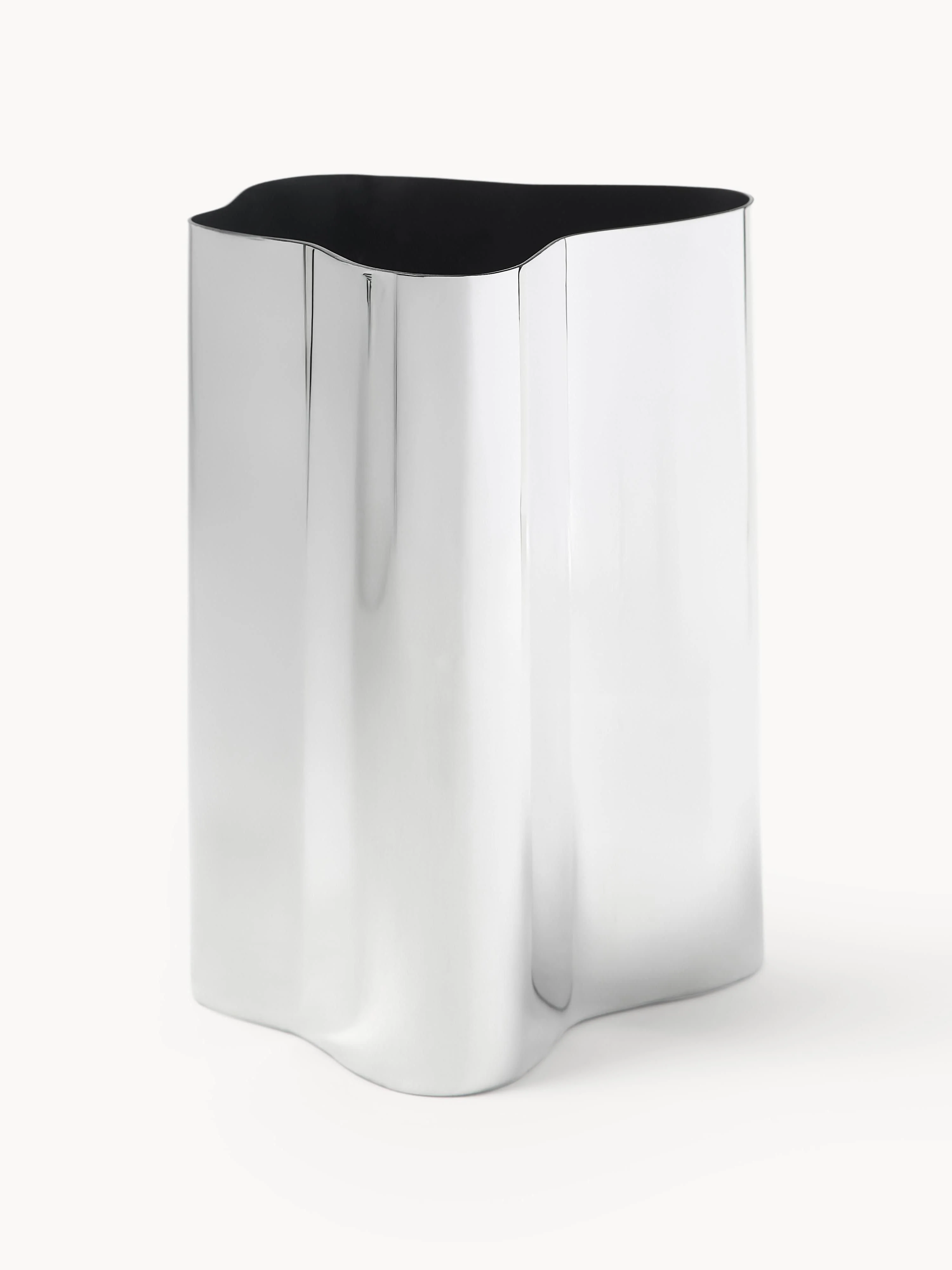 Vase Vine aus Edelstahl, H 18 cm