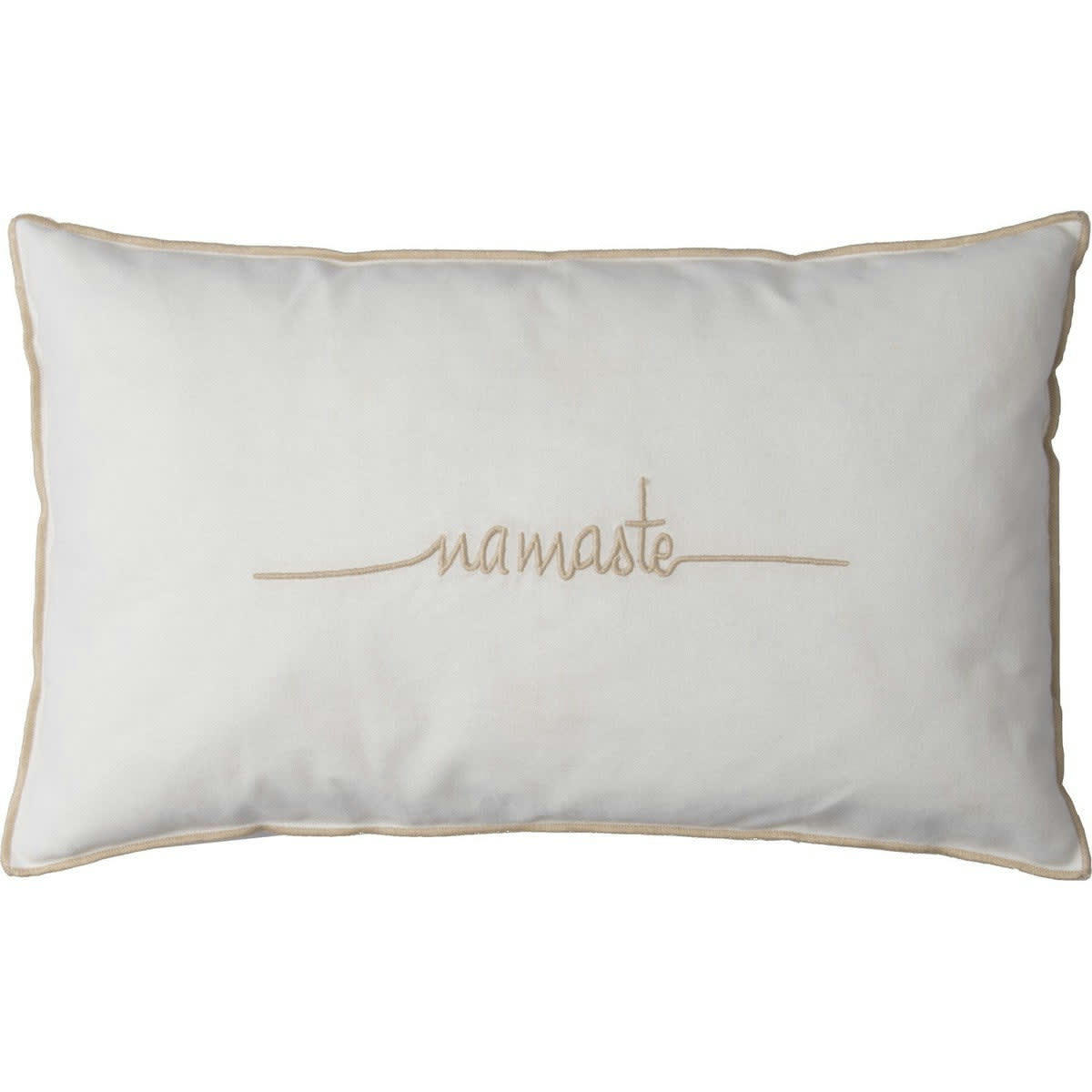 NAMASTE - Housse de coussin coton  50x30 sable