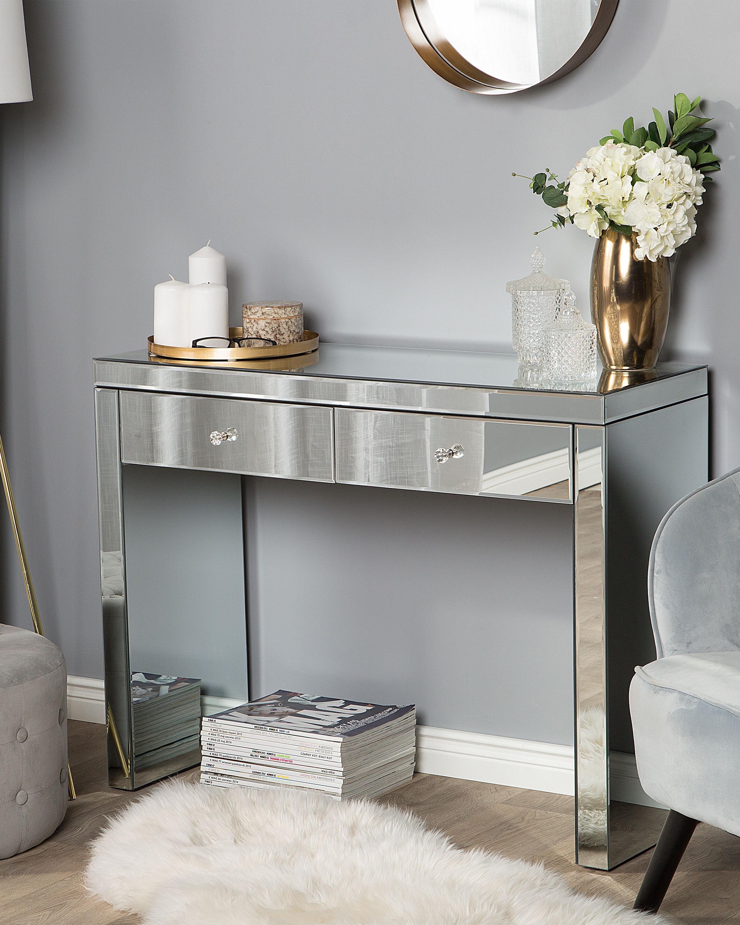 Console Table MARLE Mirrored Silver