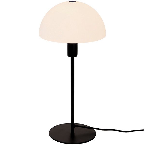 Lampe à poser ELLEN 20 Métal Noir verre blanc, H.40 - IP20 - E14 /Nordlux Intérieur