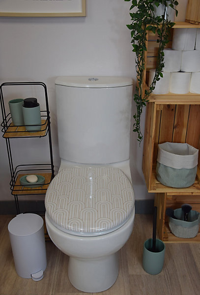 2 paniers de rangement salle de bains pliables, coloris vert d'eau, Retro
