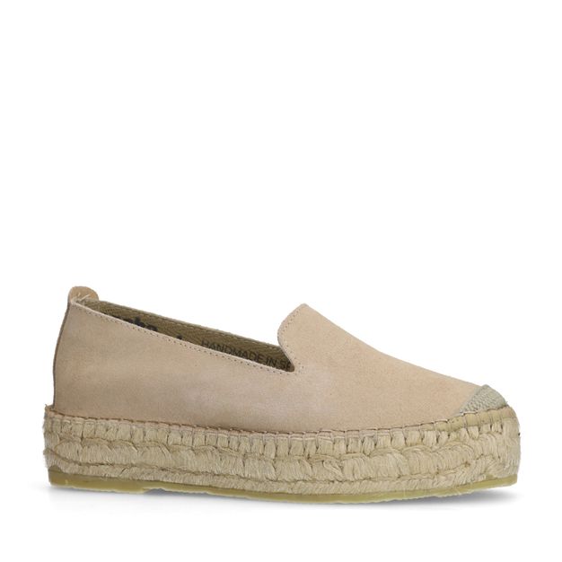 Beige suède espadrilles