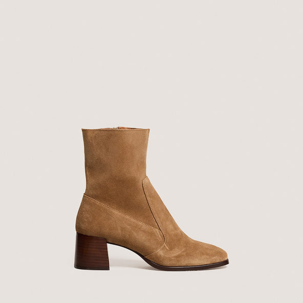 Bottines à bouts ovalesen cro?te beige foncé | ARGENTAT