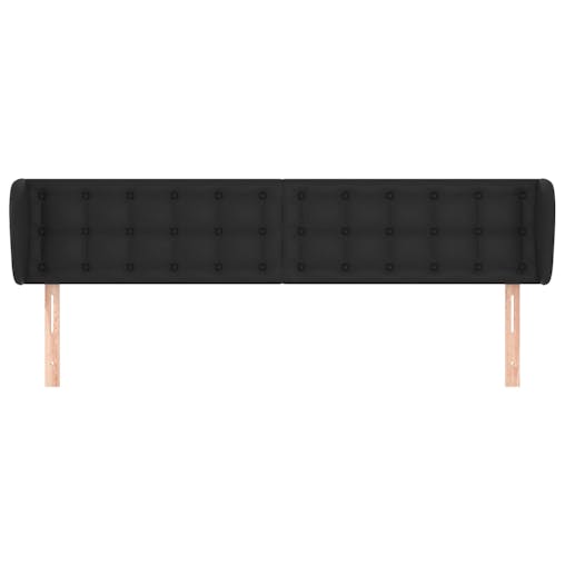 NNEVL Headboard with Ears Black 163x23x78/88 cm Faux Leather