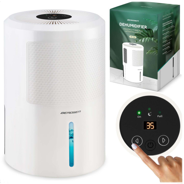 Osuszacz powietrza pochłaniacz wilgoci 60w timer led Berdsen