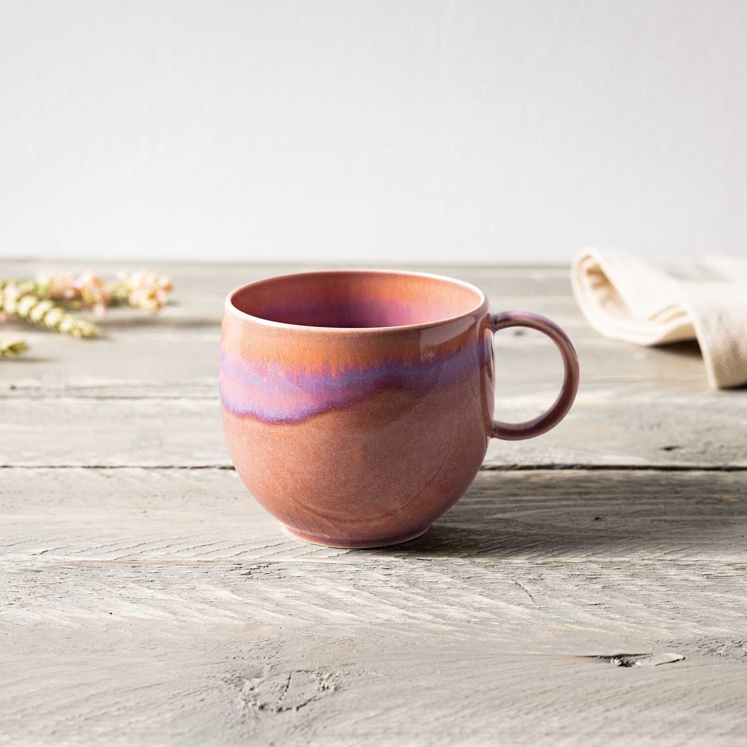 Perlemor Mug - Pink, 9.9 oz, Premium Porcelain