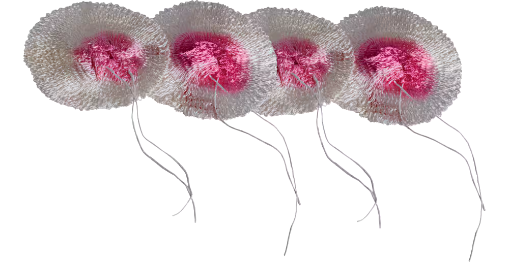 Woods™ Single Tie Standard Shape Universal Fit Lantern Mantles, Pink & White, 4-pk