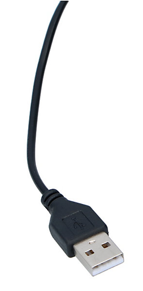 Mini ventilateur de table orientable USB en métal noir Ø130 mm