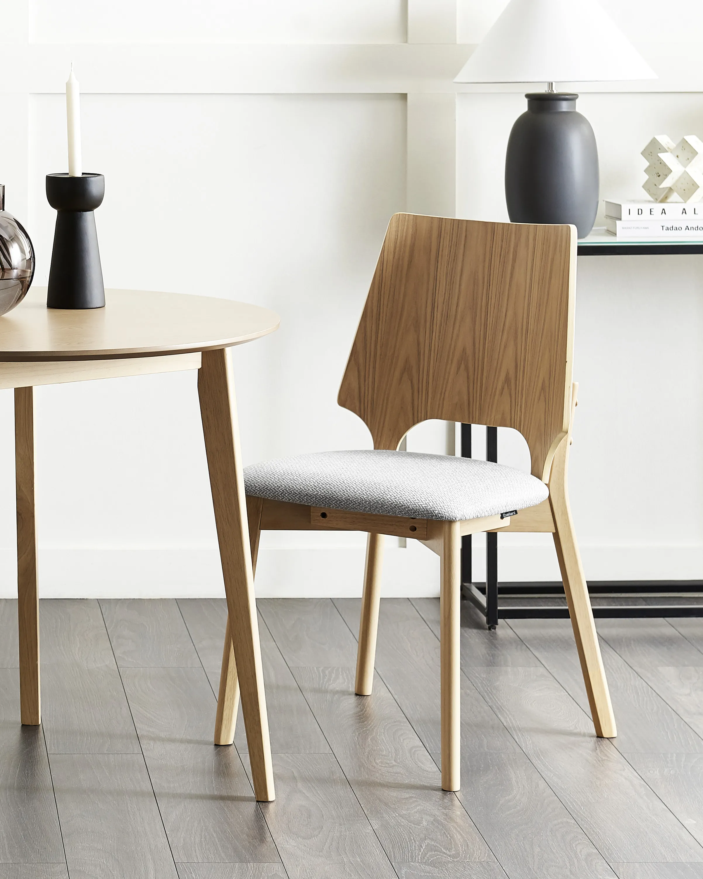 Set of 2 Dining Chairs ABEE Light Brown