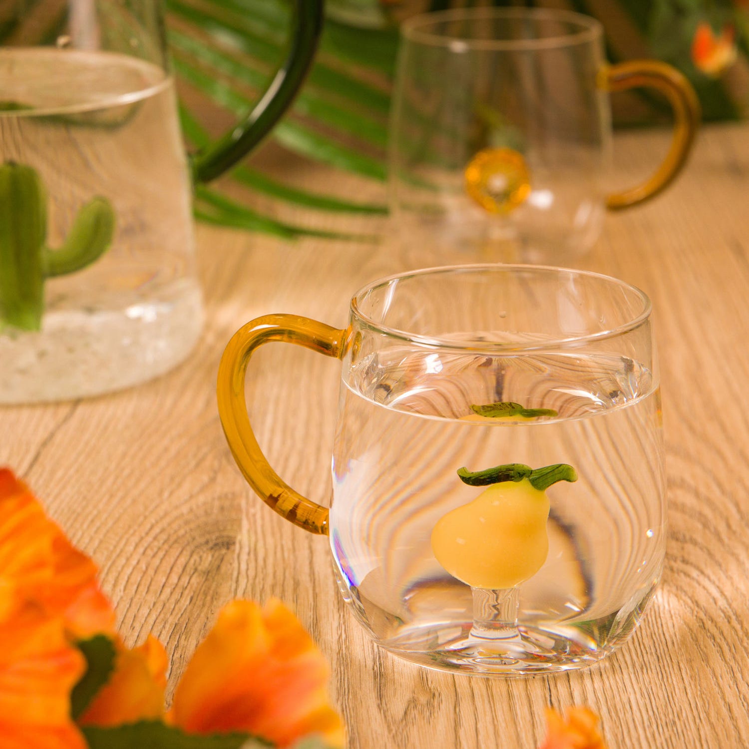 Mug in vetro borosilicato 380 ml pera