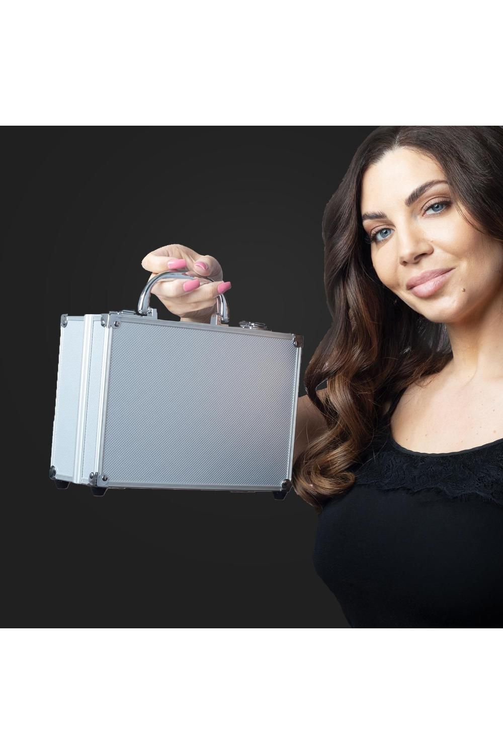 Envie Dawn Till Dusk Make Up 54 Piece 'Vanity Case Set', Silver