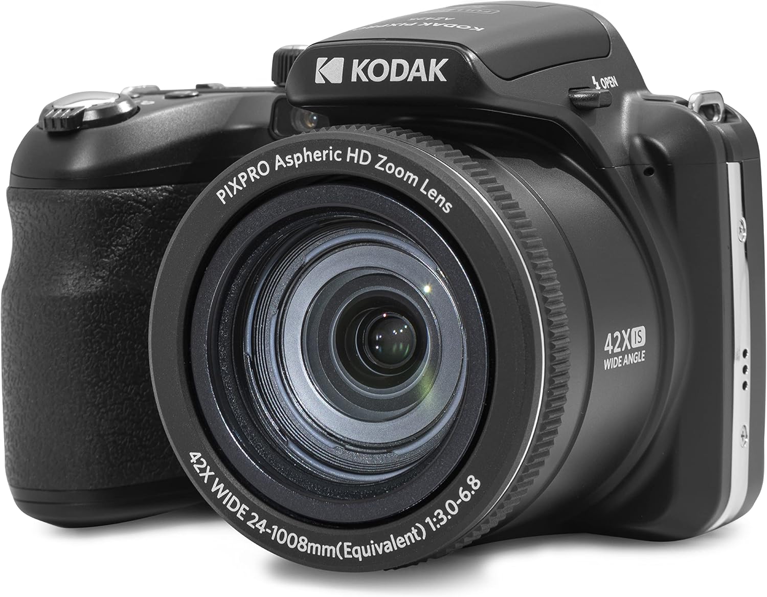 Kodak PIXPRO AZ425-BK 20MP Digital Camera  42X Zoom  24mm Wide Angle Lens  Image Stabilization  1080p Full HD Video  3 LCD  Black