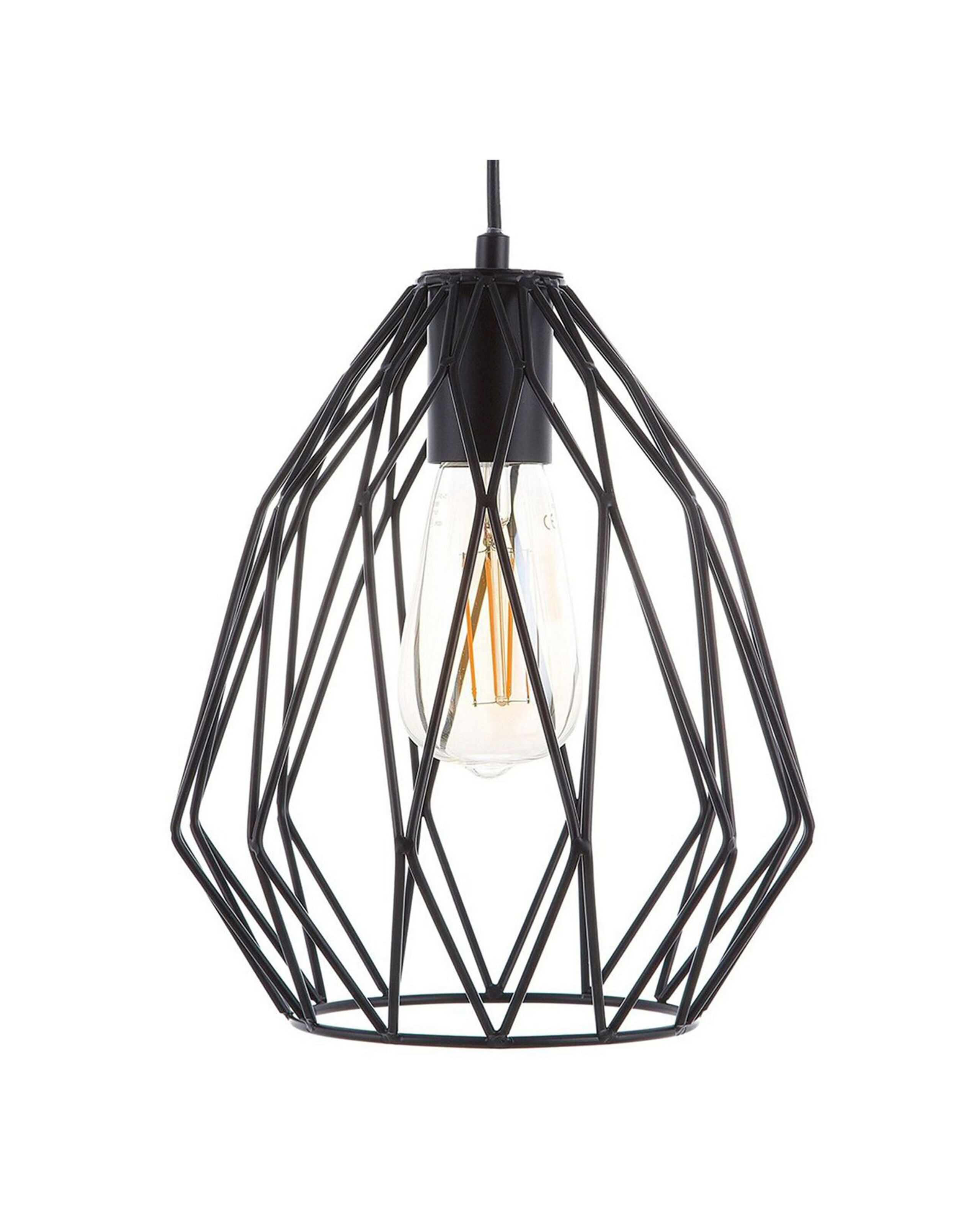 Lampa wisząca metalowa czarna