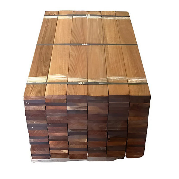 Pack de 10 lattes en bois tropical en Ipé 19x85x930 mm (0.79 m2)