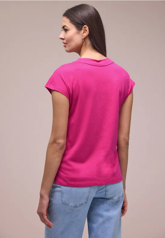 Dropped Shoulder Shirt mit V-Neck