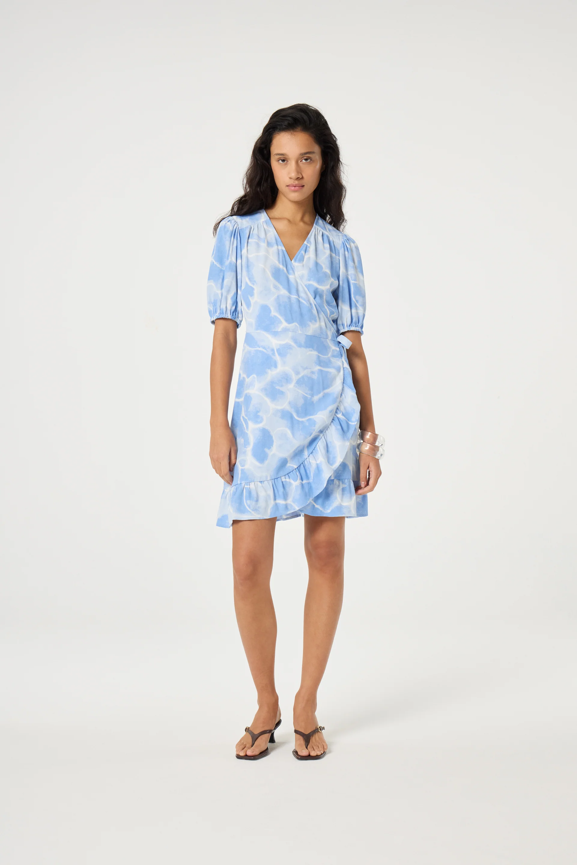 Ariel Dress | Light Blue/Crispy White