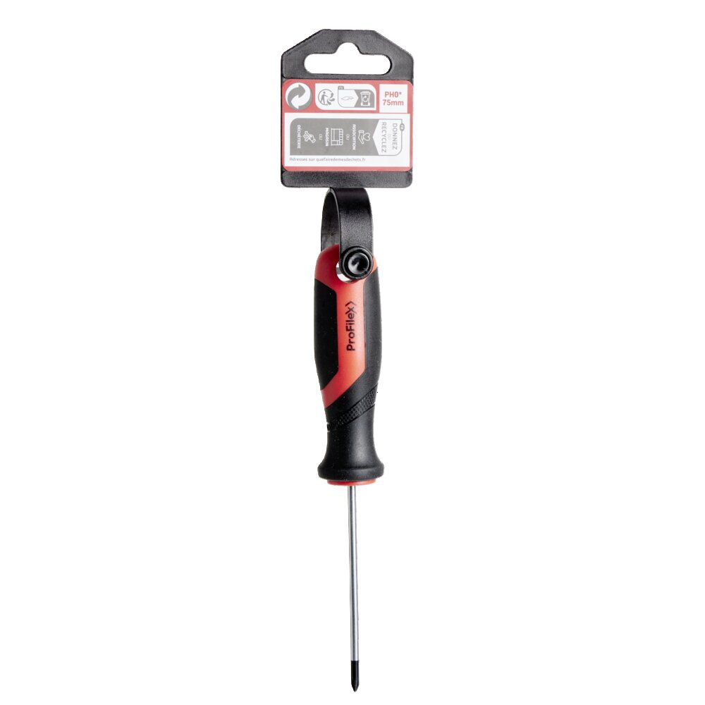 Tournevis cruciforme 23mm PH0 rouge