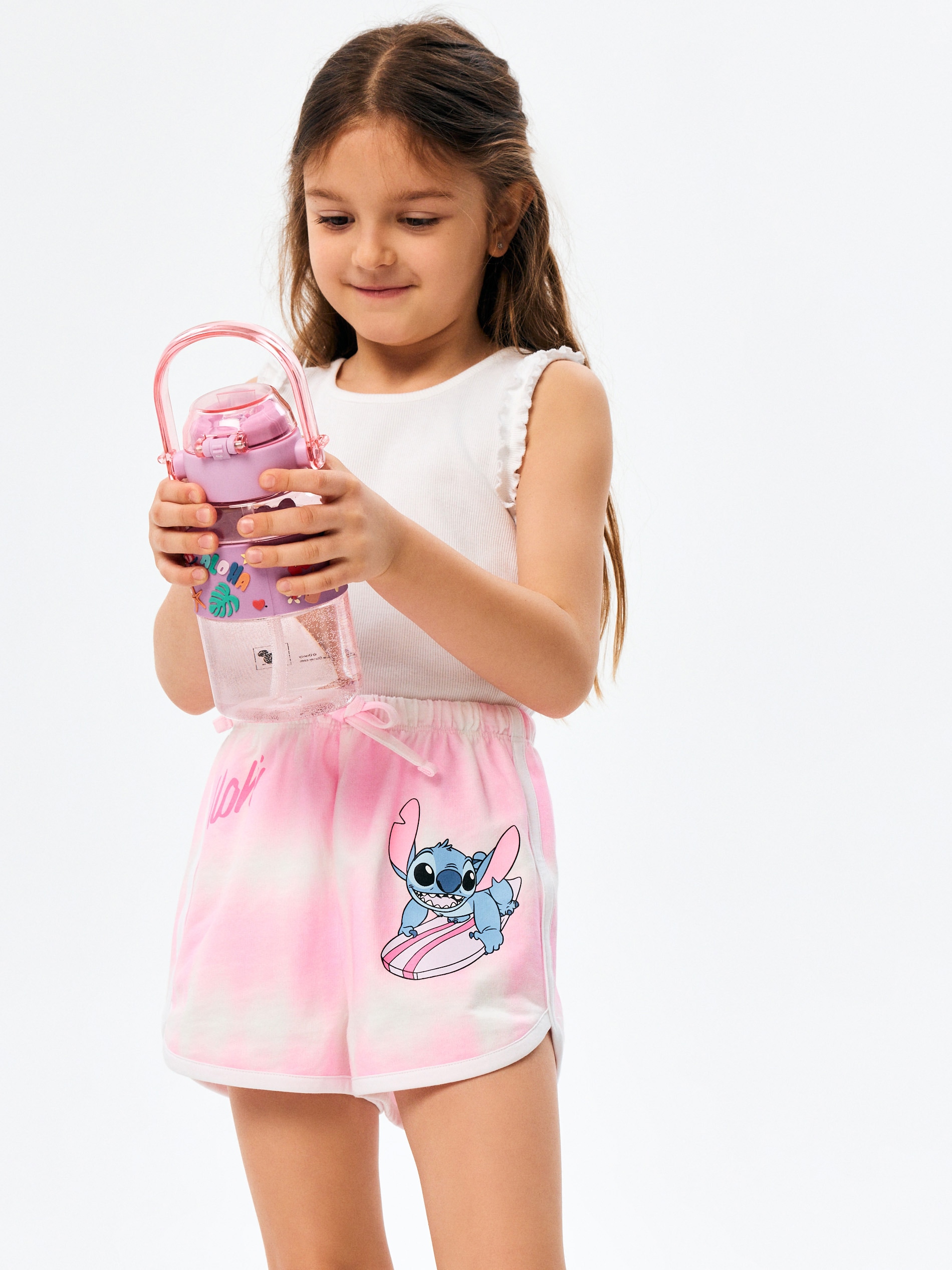 Bawełniane szorty z nadrukiem Stitch