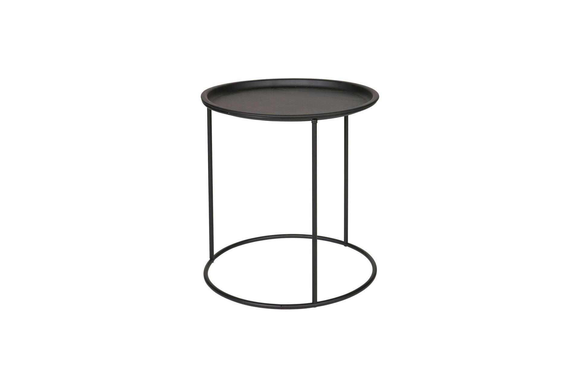 IVAR - Table d'appoint avec plateau séparé en métal noir