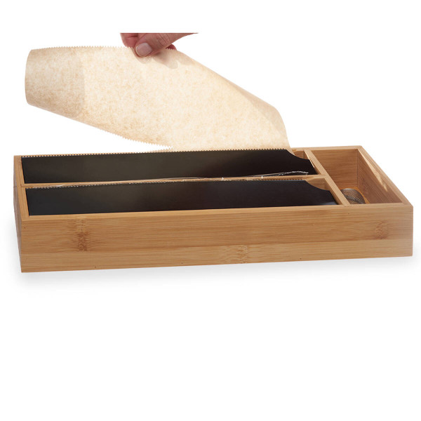 Dozownik kuchenny z bambusa, 13 x 40 x 7 cm
