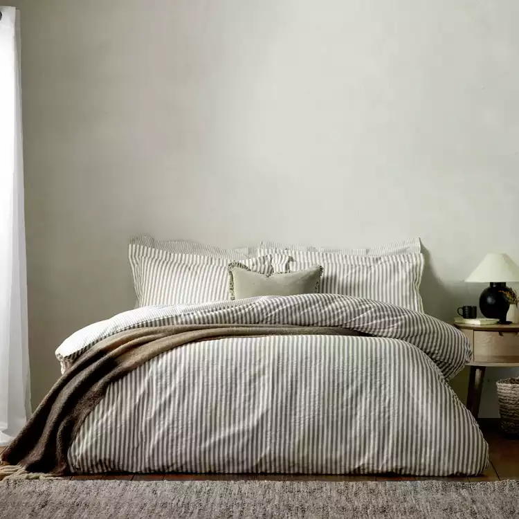 Yard Hebden Cotton Stripe Mole Bedding Set - Single