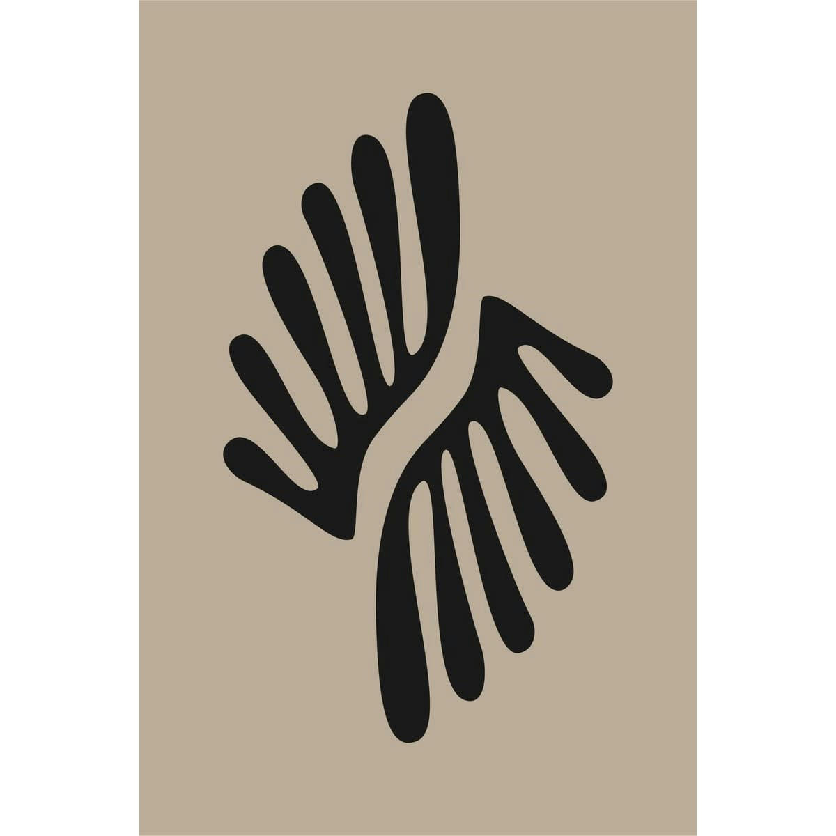 ABSTRAIT - Tableau sur toile tâche noire 30x45 cm