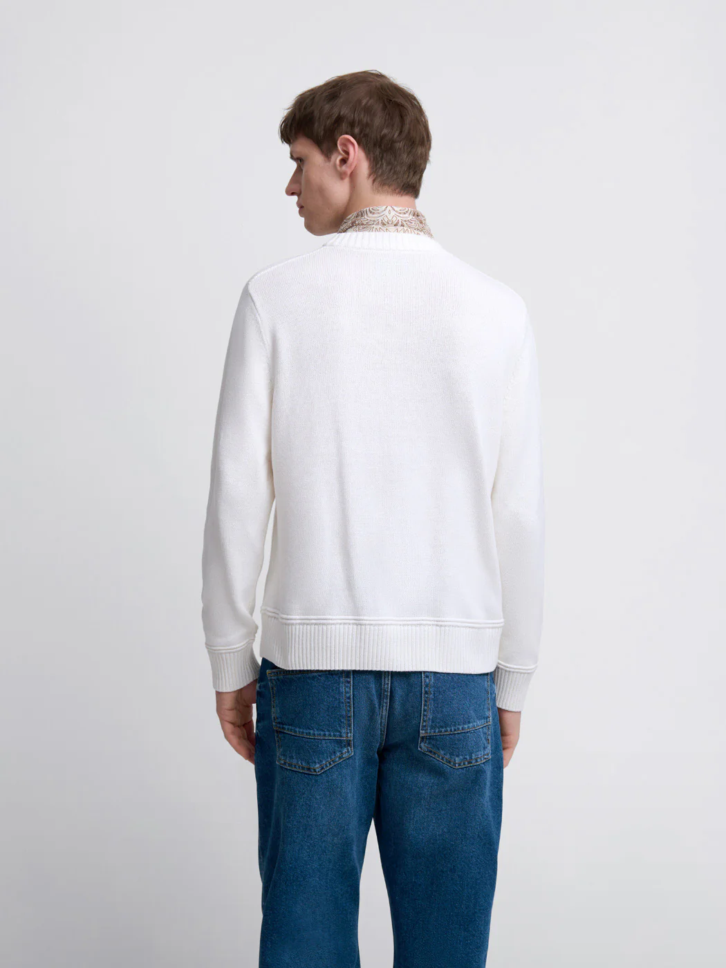 Pull col rond en coton bio