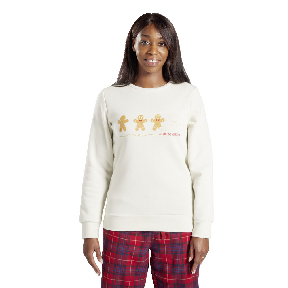 Pull de No&euml;l femme bonhomme pain d'épices - S/M/L
