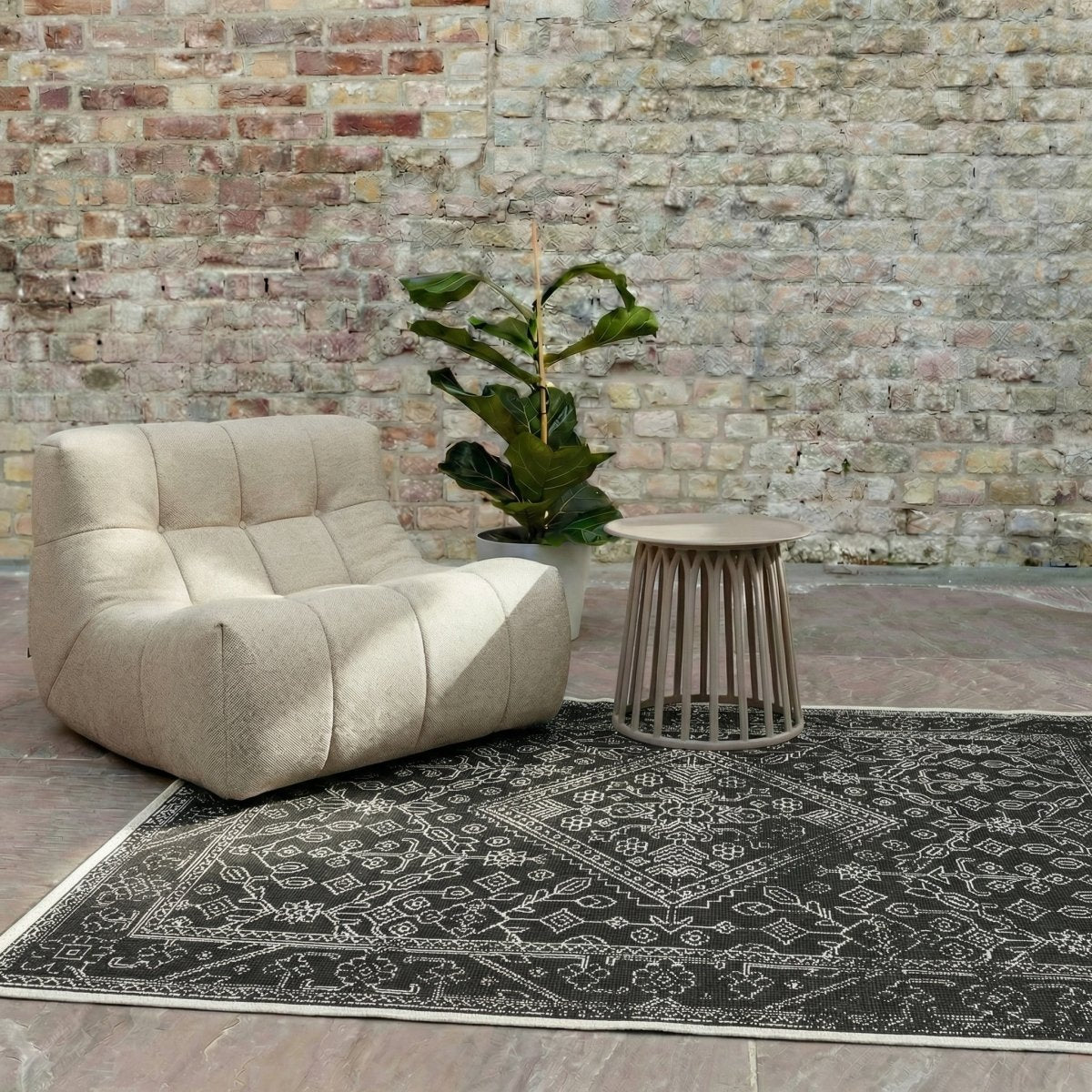 Buitenkleed Nova zwart/wit - Interieur05