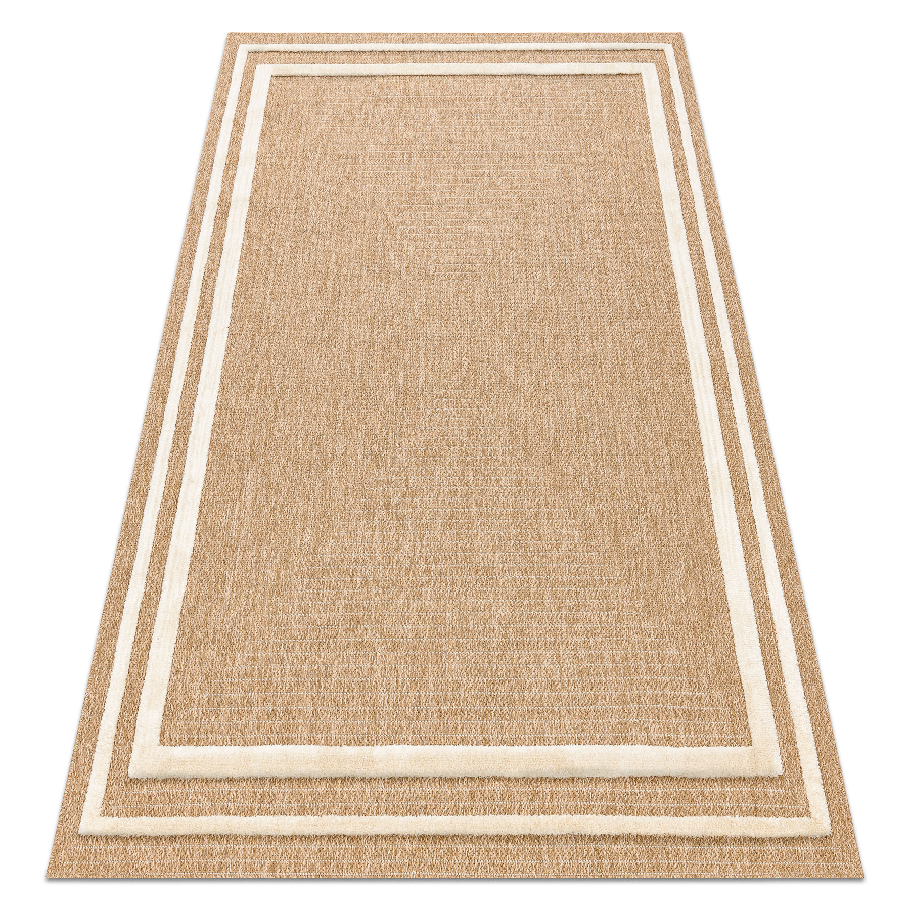 Dywan SPARK 0687A beż / krem - Ramka, sizal, strukturalny80x150 cm