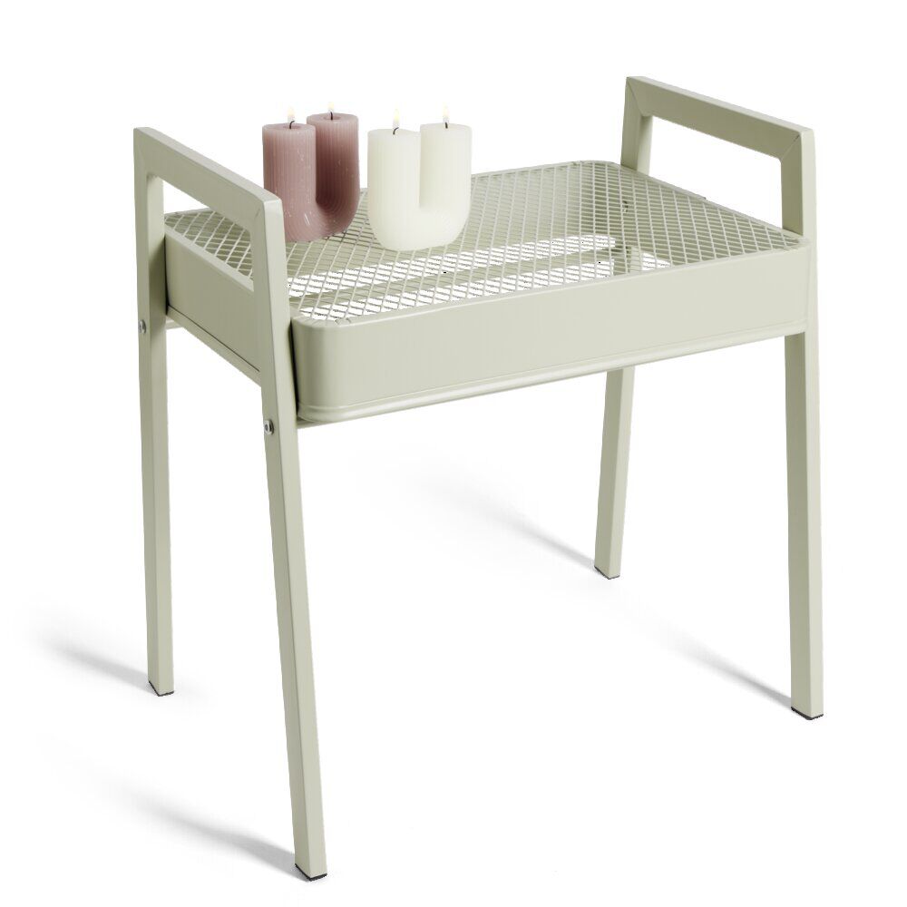 Bout de canapé Staky 44x32x47cm acier vert pistache