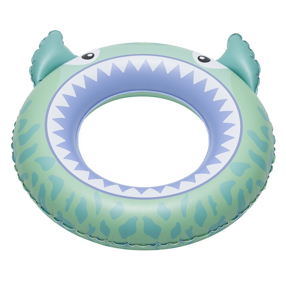 Bouée gonflable enfant requin bleu et vert Ø60cm