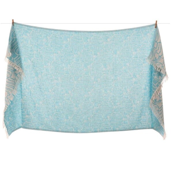Blue Beach Towel - Fish Nautical Authentic 100% Turkish Cotton Beach & Bath Towels - Citizens of the Beach Collection