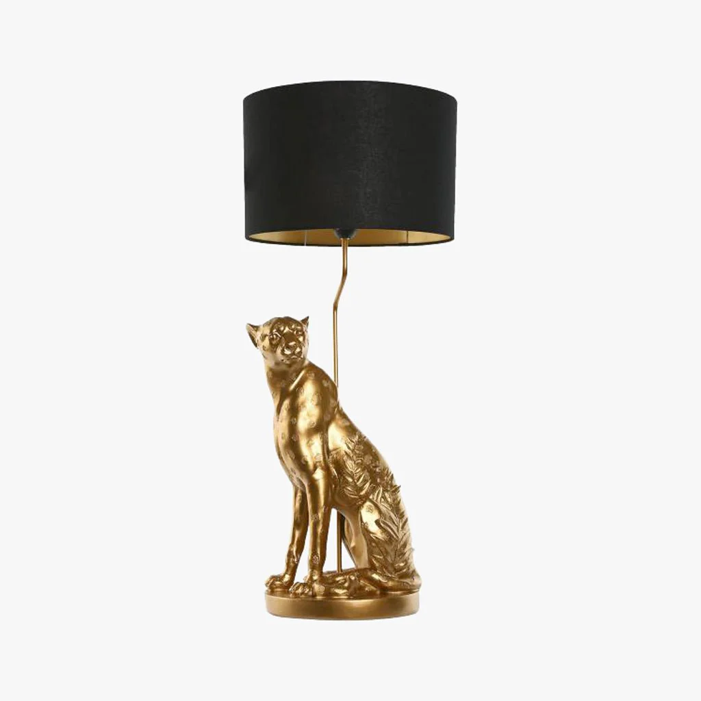Candeeiro Leopardo Dourado WILD LIGHT