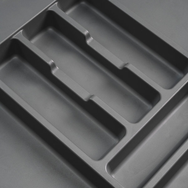 Emuca Range-couverts Optima pour tiroir universel, module 800mm, Plastique, Gris antracite