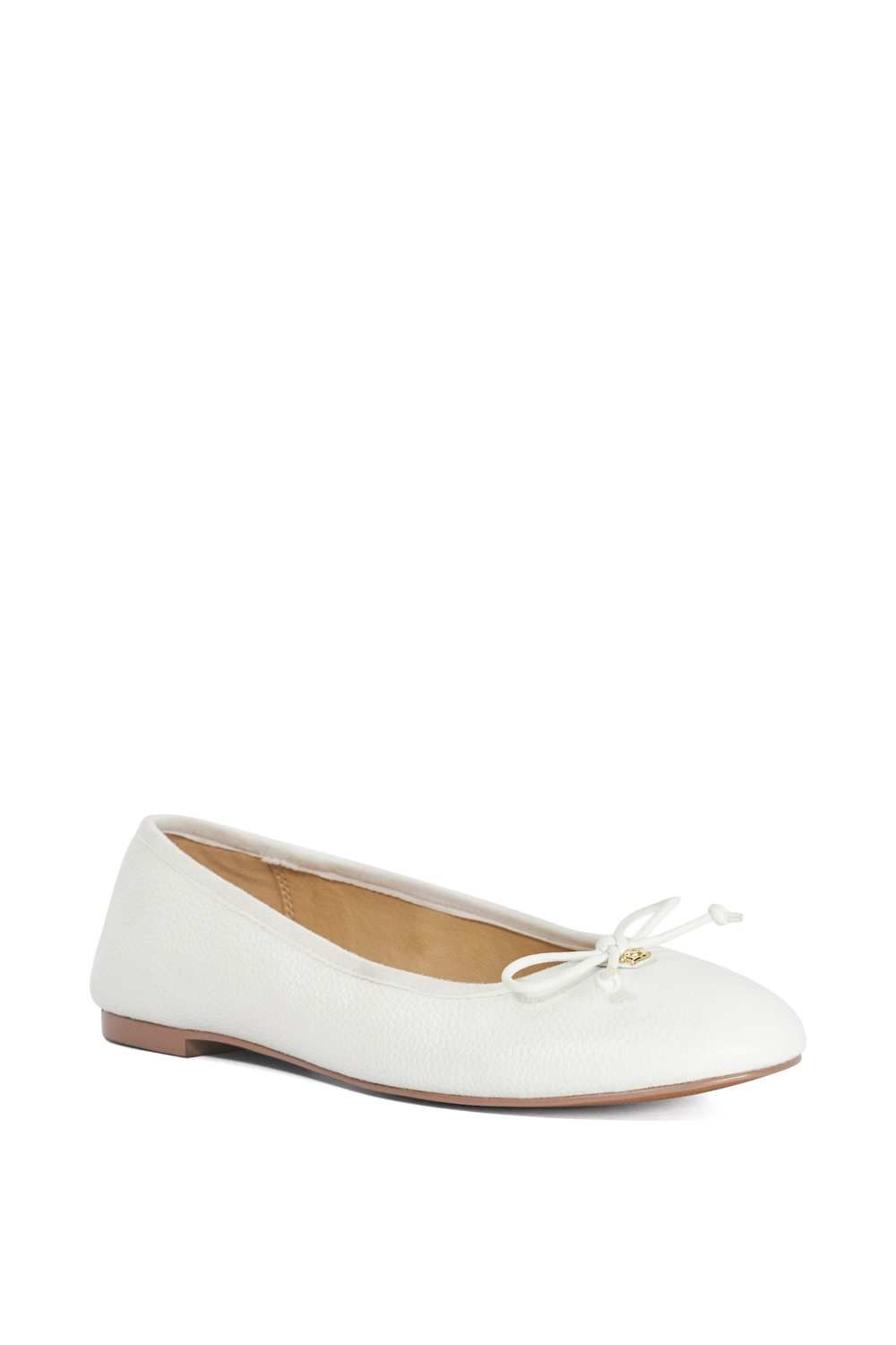 Dune London Helenne' Leather Ballet Pumps