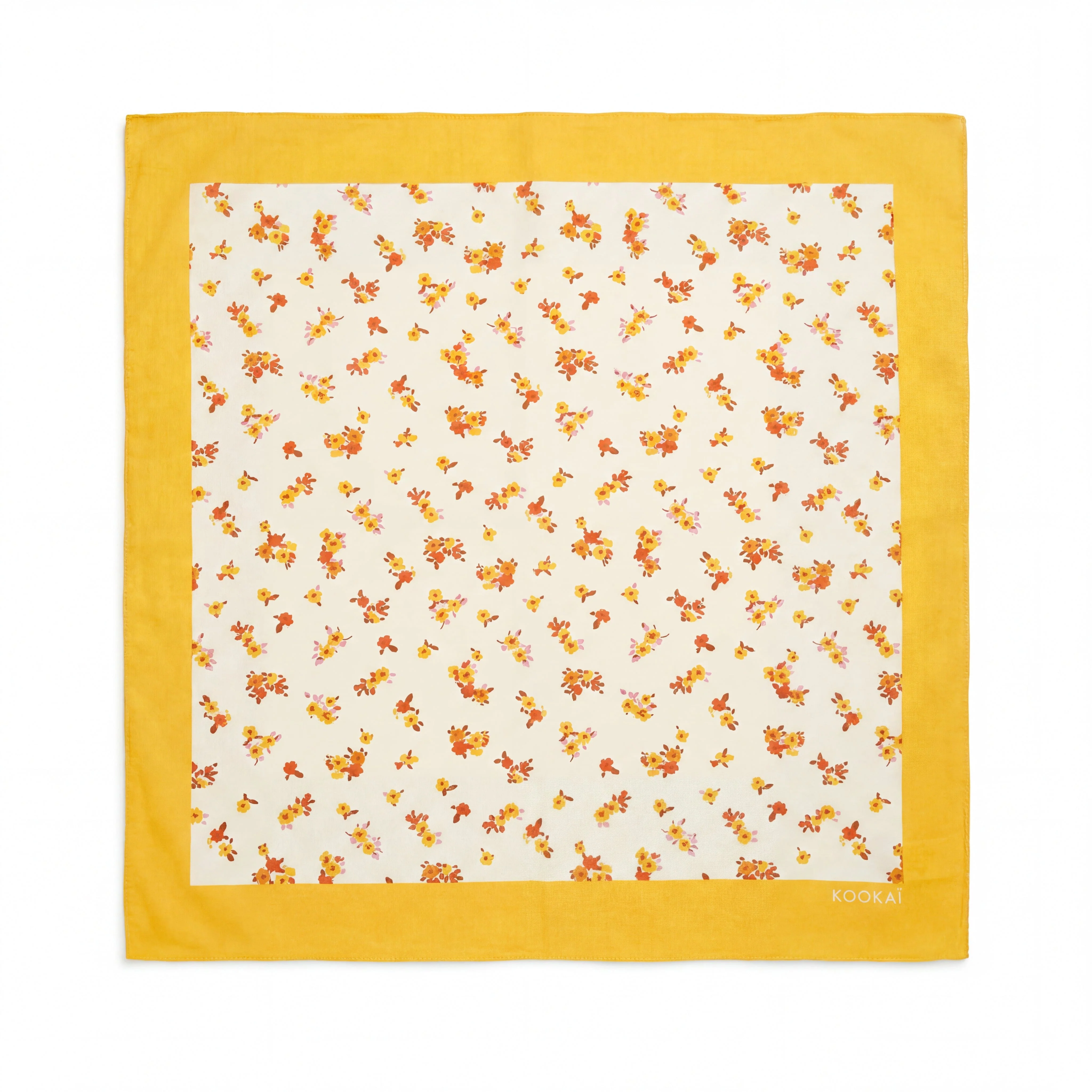 FOULARD 100% COTON - CLEMENCE - VANILLE