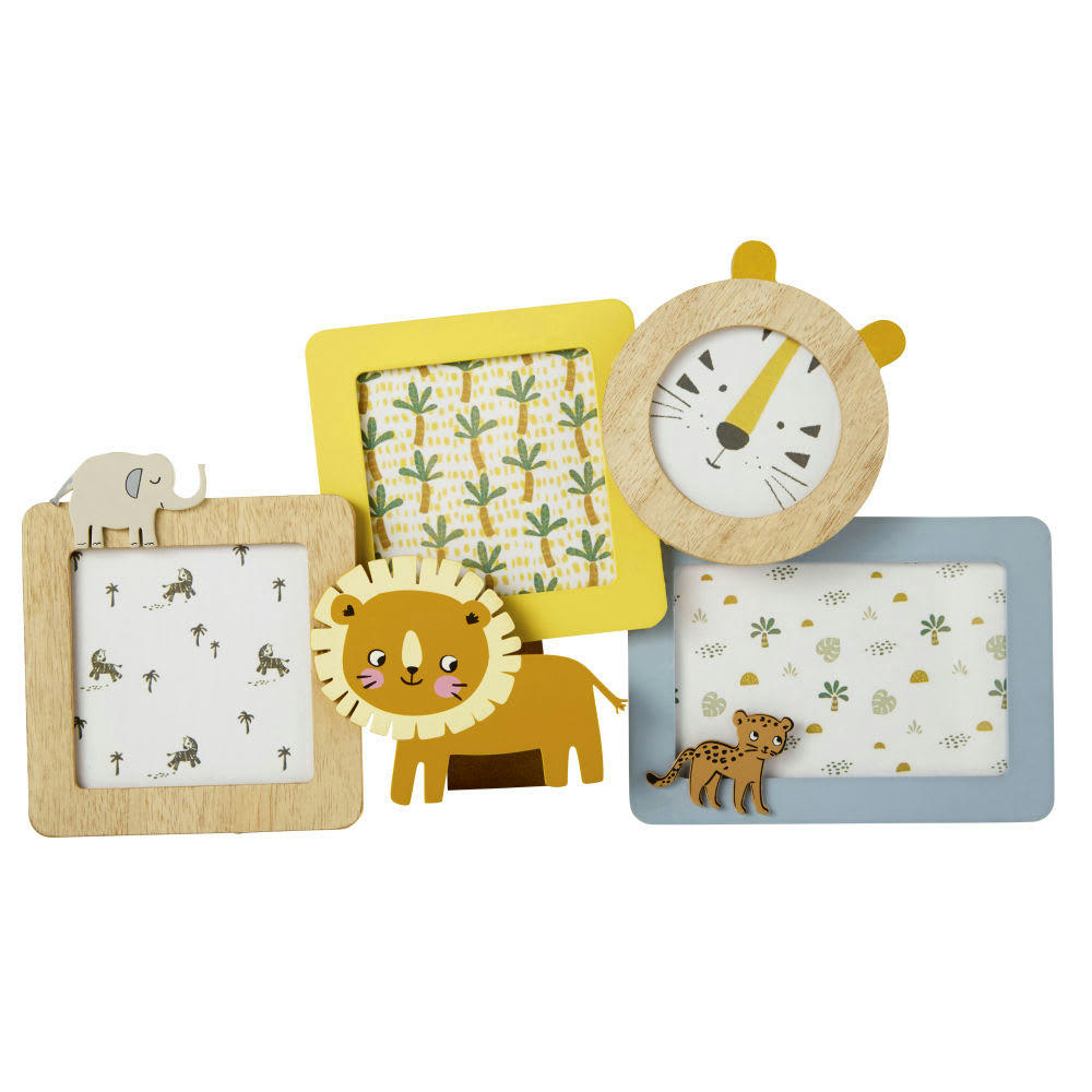 MINI JUNGLE - Cadre multivues animaux 4 photos 44x24