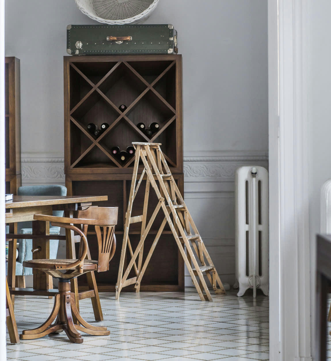 STAR - Range bouteille en bois marron