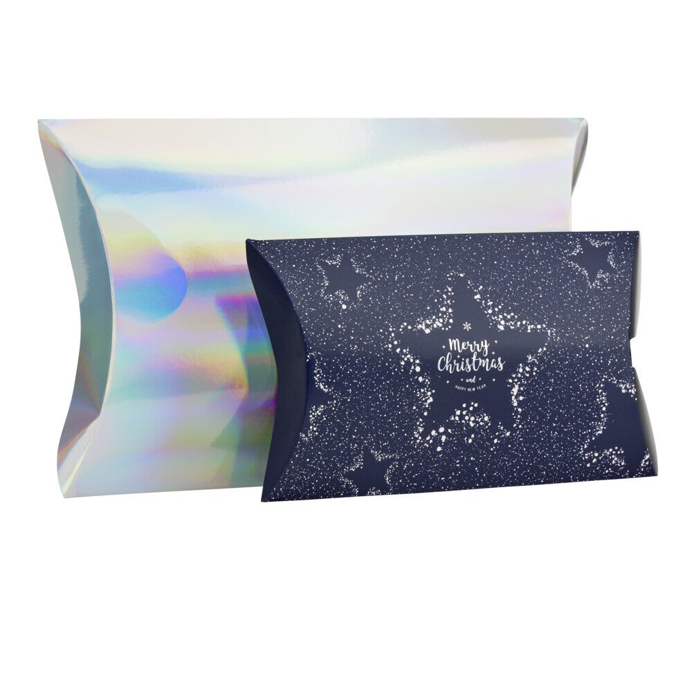 BoÎte cadeau No&euml;l berlingot x2 boréal 18,5x29cm Merry Christmas 12,5x21cm