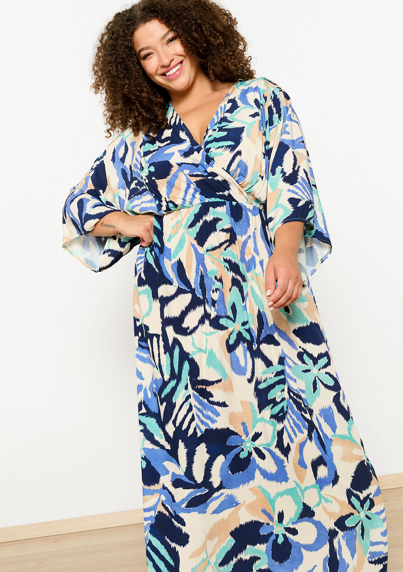 Maxi-jurk met ikatprint