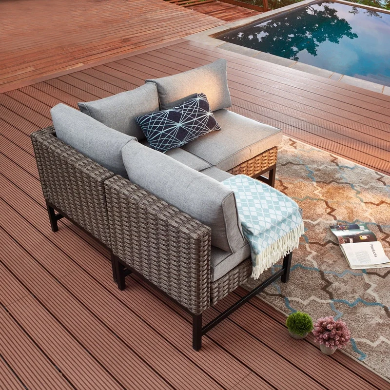 Patio Festival Right-Angle 3-Piece Outdoor Conversation Set