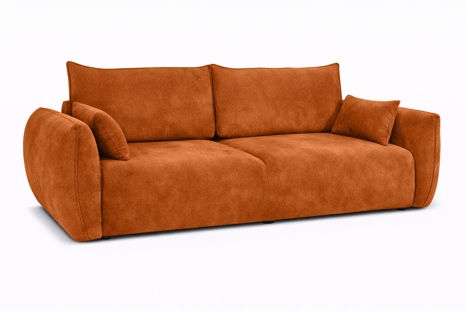 Sofa z funkcją spania i pojemnikiem, welur Salvador, Brązowy, Zephira