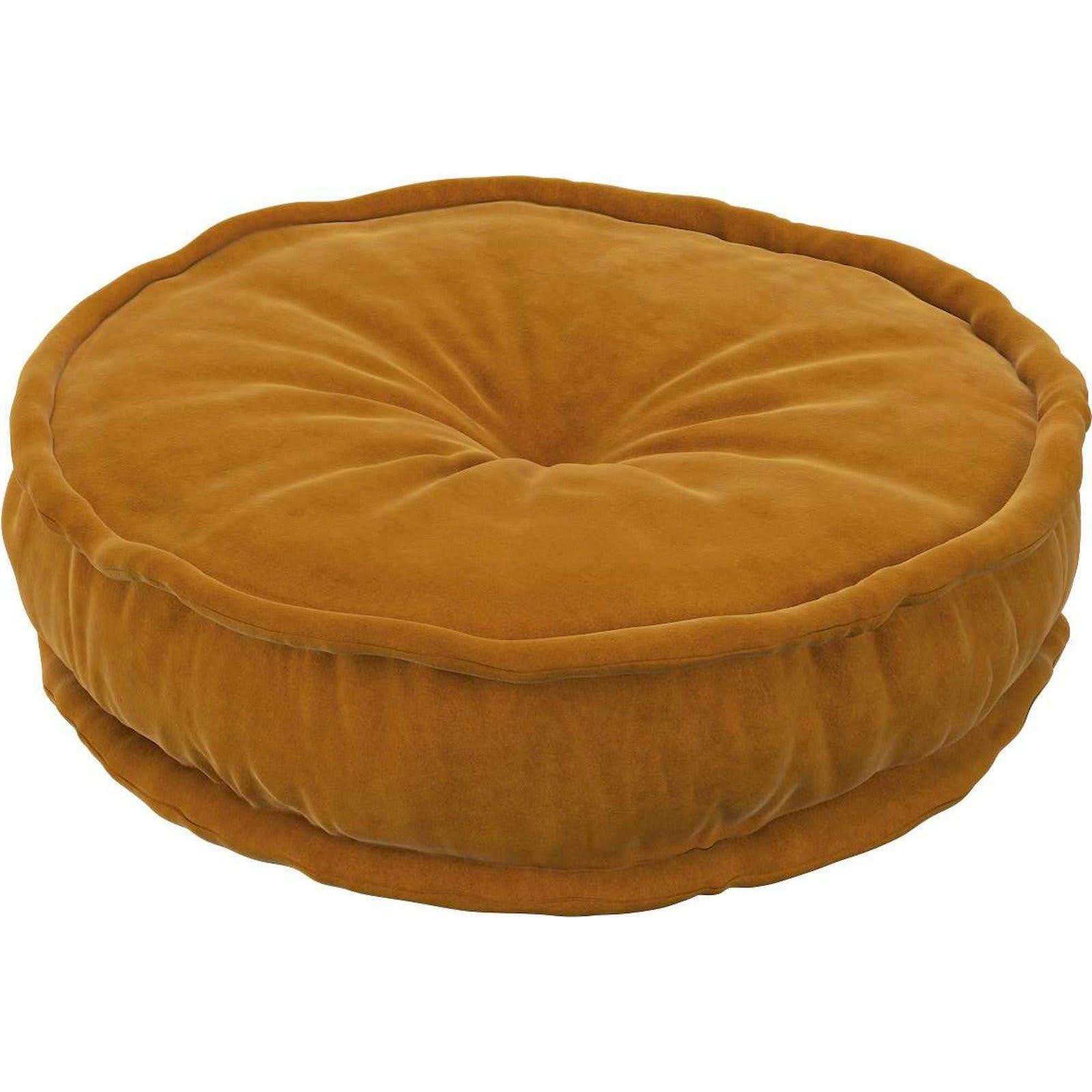 POSH VELVET - Pouf Polyester Jaune